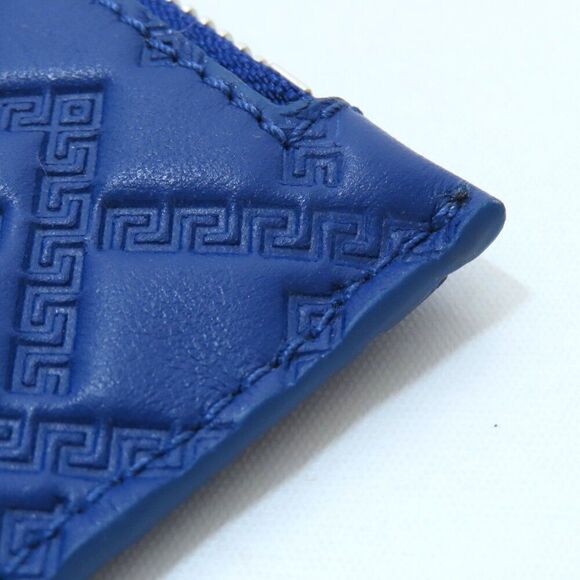 ✨STUNNING! Versace Cobalt Blue Leather Pouch Clutch w/ Dust Bag - Picture 5 of 8